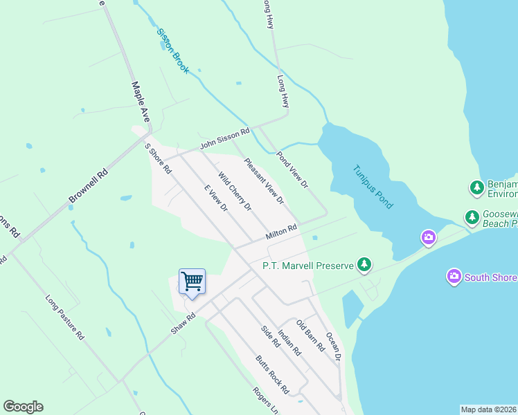 map of restaurants, bars, coffee shops, grocery stores, and more near 42 Wild Cherry Drive in Little Compton