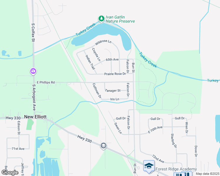 map of restaurants, bars, coffee shops, grocery stores, and more near 5800 Tanager Street in Schererville
