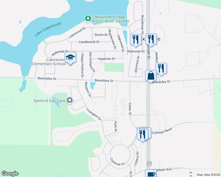 map of restaurants, bars, coffee shops, grocery stores, and more near 2981 Jaden Lane in Norwalk