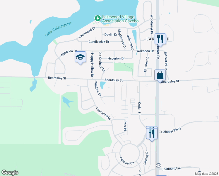 map of restaurants, bars, coffee shops, grocery stores, and more near 521 Hawthorne Court in Norwalk