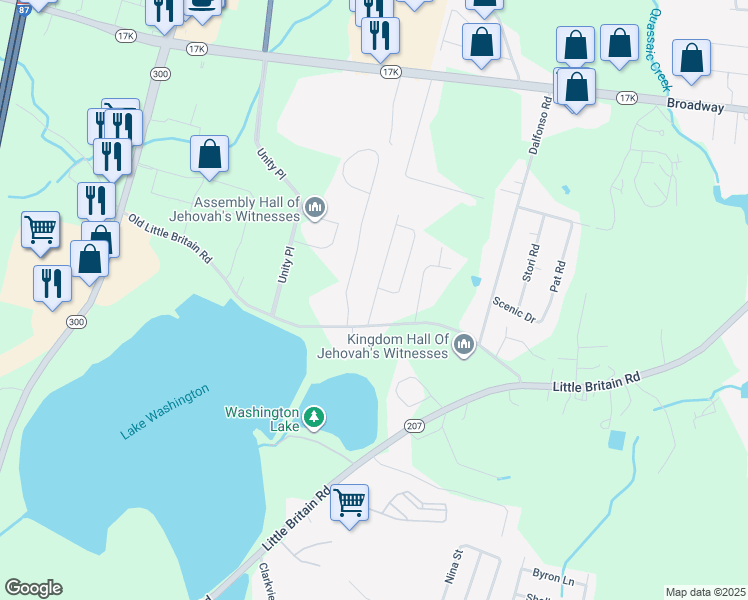 map of restaurants, bars, coffee shops, grocery stores, and more near 5 Williams Avenue in Newburgh