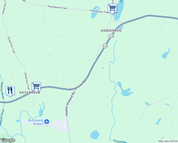 map of restaurants, bars, coffee shops, grocery stores, and more near 500 Kingstown Road in Richmond