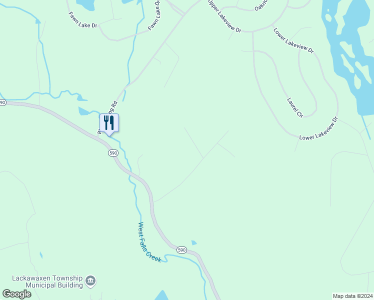 map of restaurants, bars, coffee shops, grocery stores, and more near 102 Rebels Road in Hawley