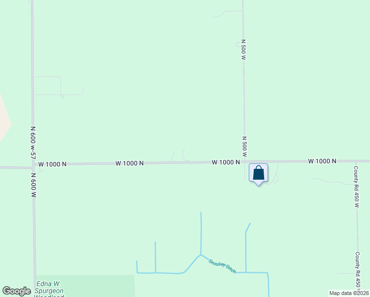 map of restaurants, bars, coffee shops, grocery stores, and more near 5252 West 1000 North in Ligonier