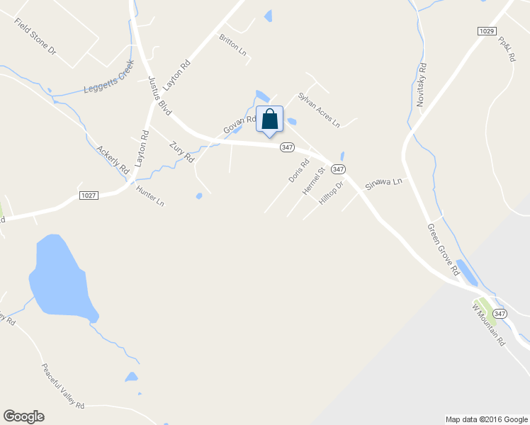map of restaurants, bars, coffee shops, grocery stores, and more near 34 Doris Road in Olyphant