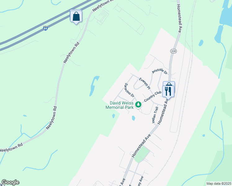 map of restaurants, bars, coffee shops, grocery stores, and more near 138 Blake Road in Maybrook