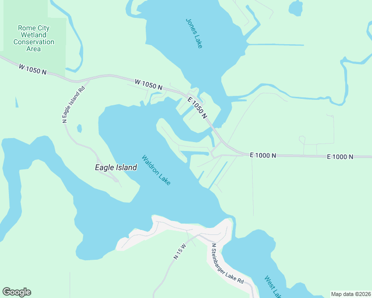 map of restaurants, bars, coffee shops, grocery stores, and more near 10011 North Holiday Point in Rome City