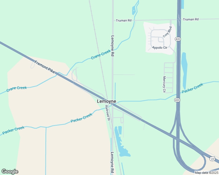 map of restaurants, bars, coffee shops, grocery stores, and more near 23615 Lemoyne Road in Perrysburg