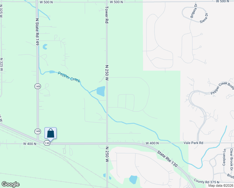 map of restaurants, bars, coffee shops, grocery stores, and more near 440 North 250 West in Valparaiso