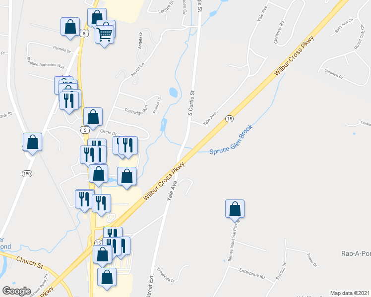 map of restaurants, bars, coffee shops, grocery stores, and more near 1110 Yale Avenue in Wallingford