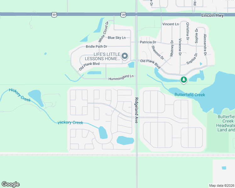 map of restaurants, bars, coffee shops, grocery stores, and more near 16 Huntsbridge Road in Matteson