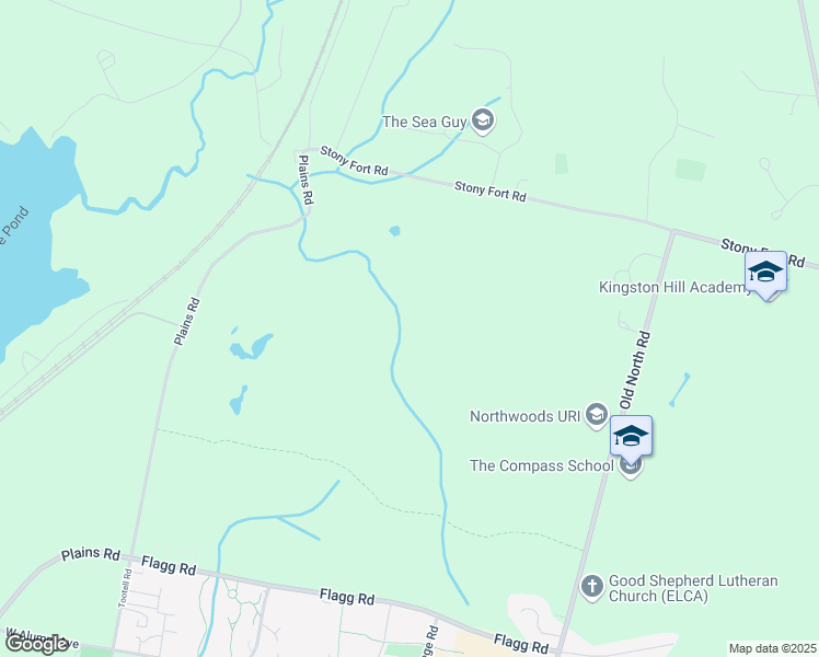 map of restaurants, bars, coffee shops, grocery stores, and more near University of Rhode Island Challenge Course Road in South Kingstown