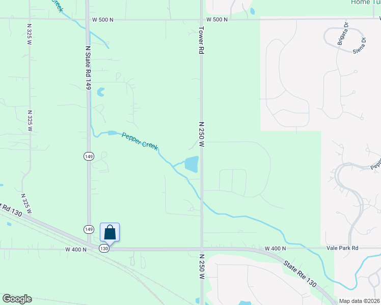 map of restaurants, bars, coffee shops, grocery stores, and more near 440 North 250 West in Valparaiso