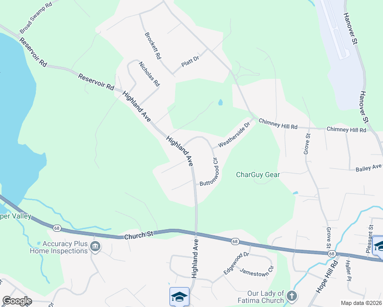 map of restaurants, bars, coffee shops, grocery stores, and more near 270 Highland Avenue in Wallingford