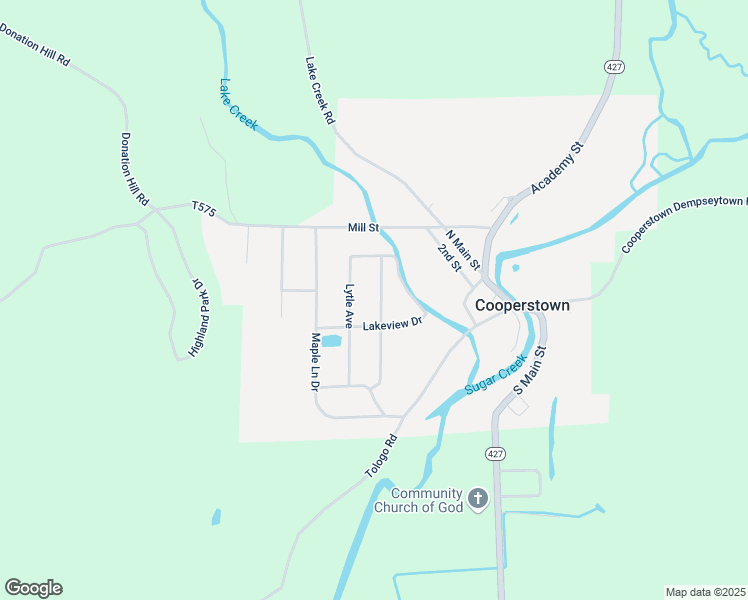 map of restaurants, bars, coffee shops, grocery stores, and more near 185 Reisenman Drive in Cooperstown