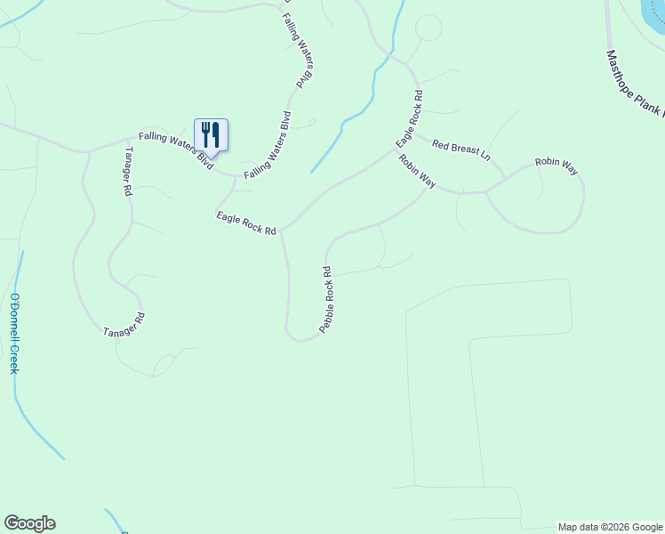 map of restaurants, bars, coffee shops, grocery stores, and more near Pebble Rock Road in Pike