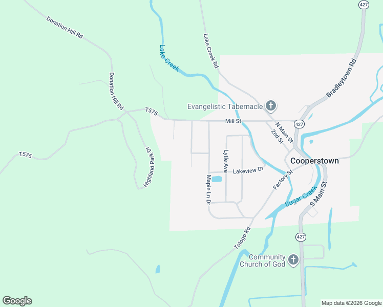 map of restaurants, bars, coffee shops, grocery stores, and more near 161 Edgewood Drive in Cooperstown