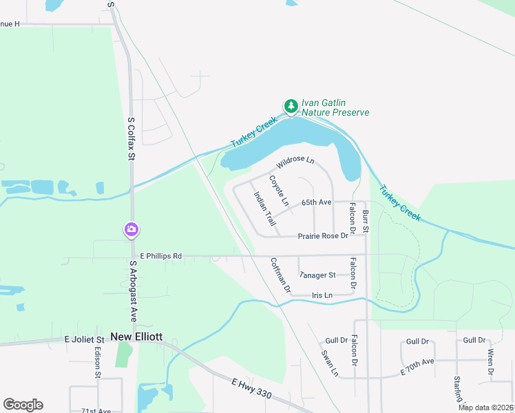 map of restaurants, bars, coffee shops, grocery stores, and more near 6566 Indian Trail in Schererville