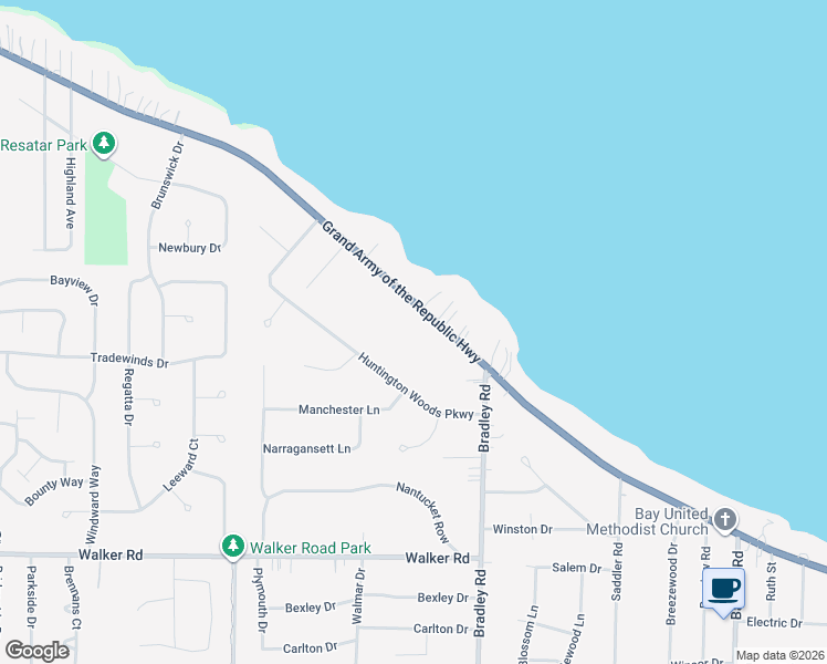 map of restaurants, bars, coffee shops, grocery stores, and more near 31013 Lake Road in Bay Village