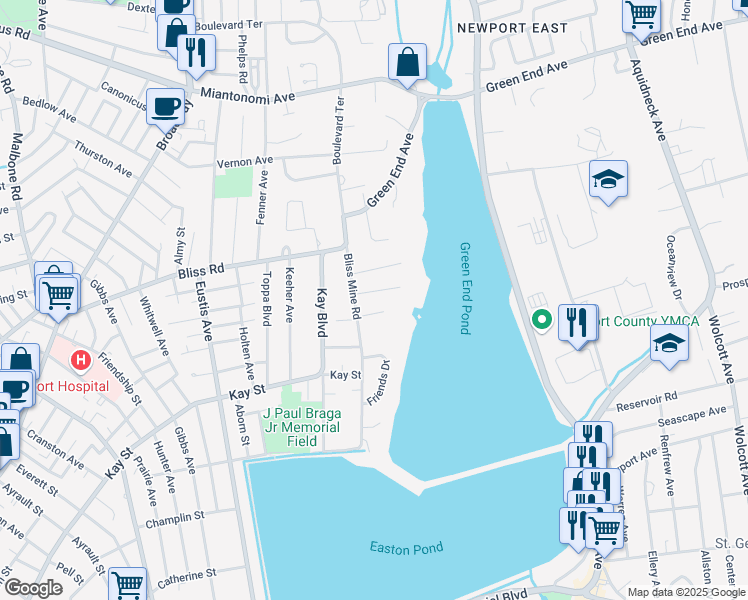 map of restaurants, bars, coffee shops, grocery stores, and more near 26 Acacia Dr S in Middletown