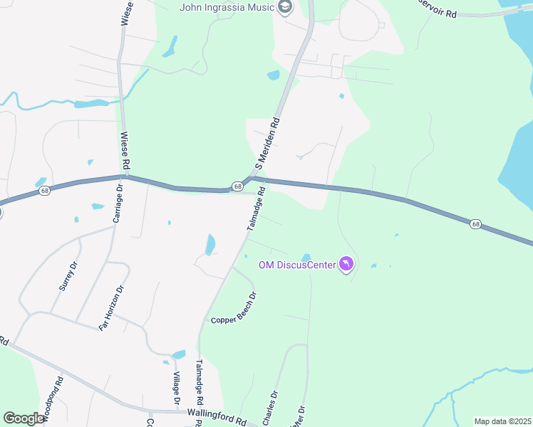 map of restaurants, bars, coffee shops, grocery stores, and more near 37 Carol Drive in Cheshire