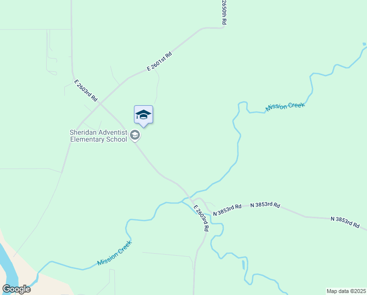 map of restaurants, bars, coffee shops, grocery stores, and more near 3900 East 2603rd Road in Sheridan