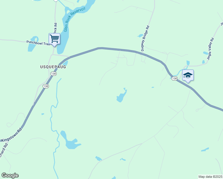 map of restaurants, bars, coffee shops, grocery stores, and more near Kingstown Road in South Kingstown