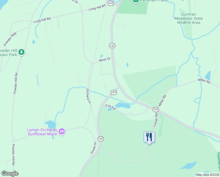 map of restaurants, bars, coffee shops, grocery stores, and more near 11 Reeds Gap Road in Middlefield