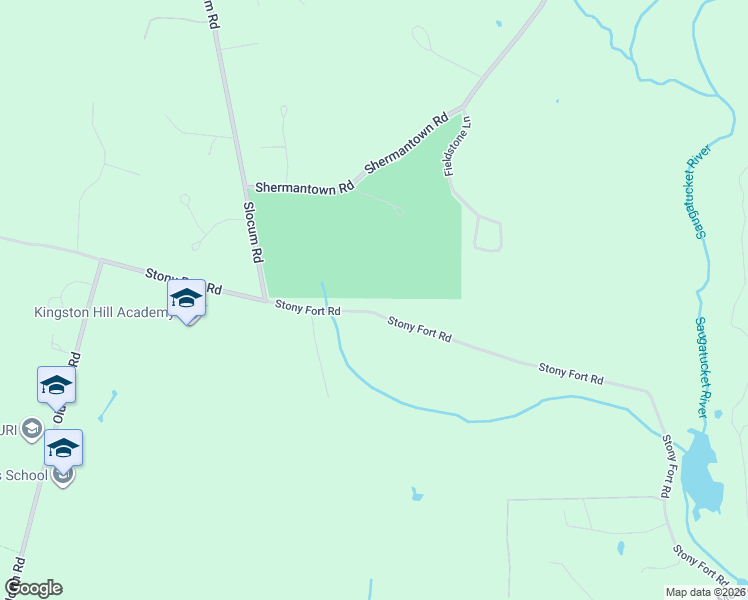 map of restaurants, bars, coffee shops, grocery stores, and more near 613 Stony Fort Road in North Kingstown