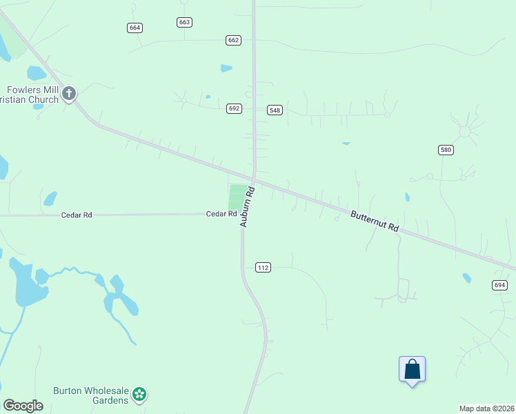 map of restaurants, bars, coffee shops, grocery stores, and more near 13493 Auburn Rd in Chardon