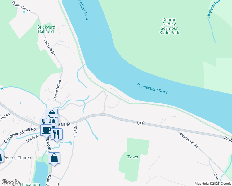 map of restaurants, bars, coffee shops, grocery stores, and more near 56 Landing Road in Haddam