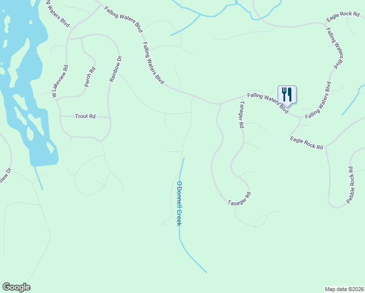 map of restaurants, bars, coffee shops, grocery stores, and more near 735 Lakeview Road in Pike