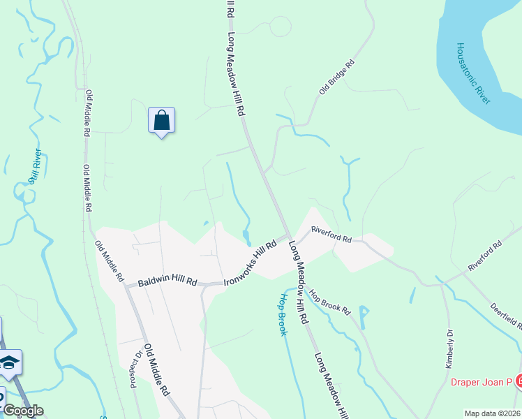 map of restaurants, bars, coffee shops, grocery stores, and more near 154 Long Meadow Hill Road in Brookfield