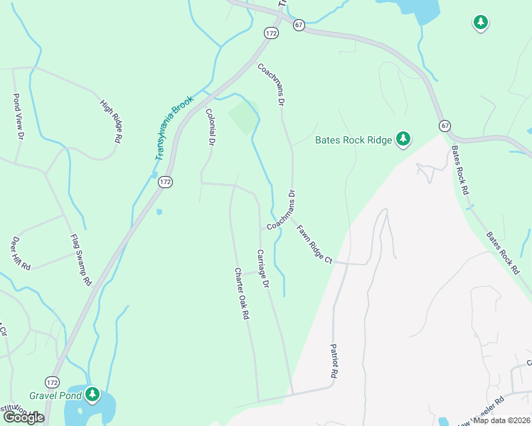 map of restaurants, bars, coffee shops, grocery stores, and more near 135 Carriage Drive in Southbury