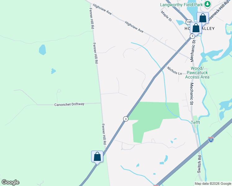 map of restaurants, bars, coffee shops, grocery stores, and more near Elaine Drive in Hopkinton