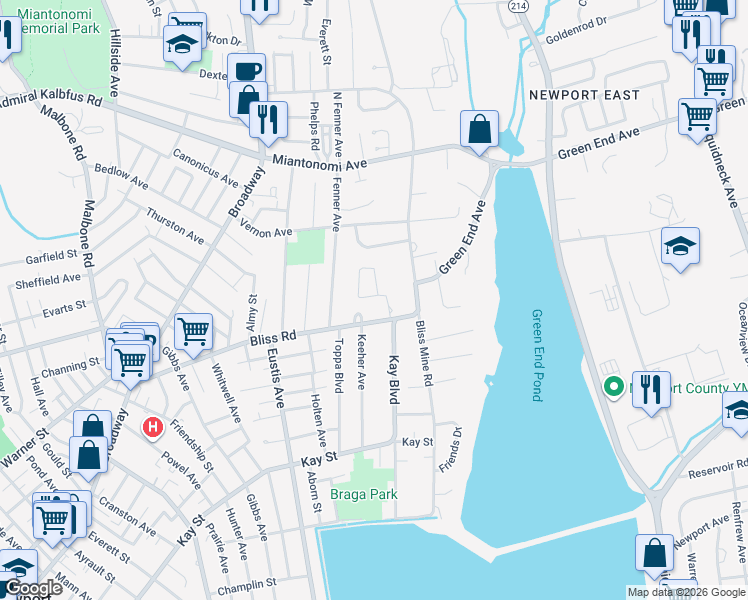 map of restaurants, bars, coffee shops, grocery stores, and more near 29 Sherwood Road in Middletown