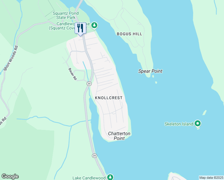 map of restaurants, bars, coffee shops, grocery stores, and more near 57 Knollcrest Road in New Fairfield