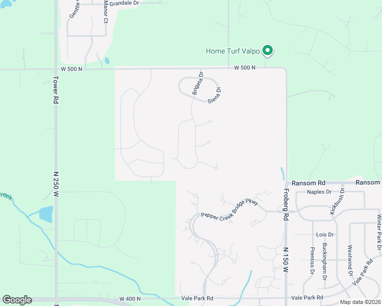 map of restaurants, bars, coffee shops, grocery stores, and more near 3801-3899 Elio Way in Valparaiso