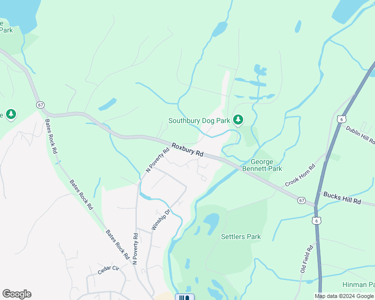 map of restaurants, bars, coffee shops, grocery stores, and more near 295 Roxbury Road in Southbury