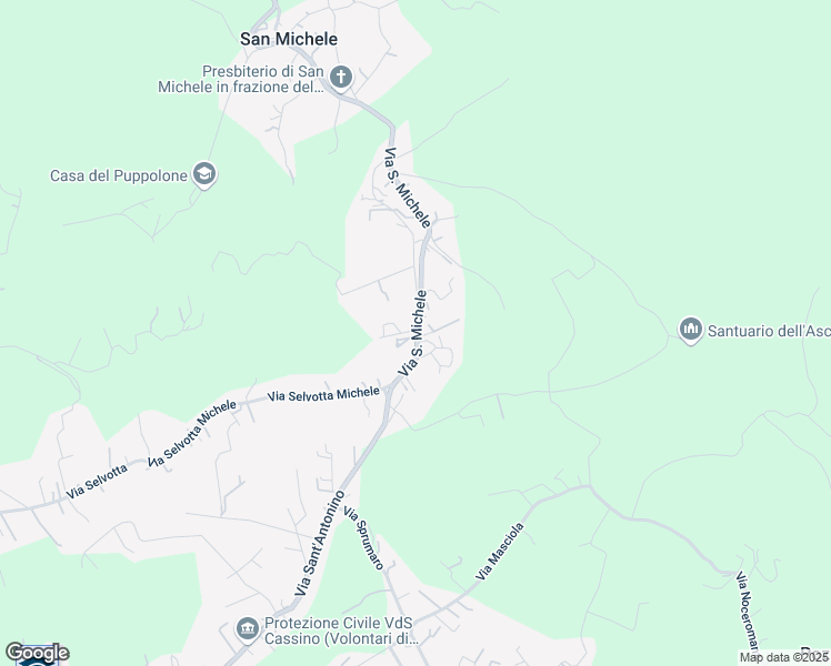 map of restaurants, bars, coffee shops, grocery stores, and more near 3 Via San Michele in San Bartolomeo