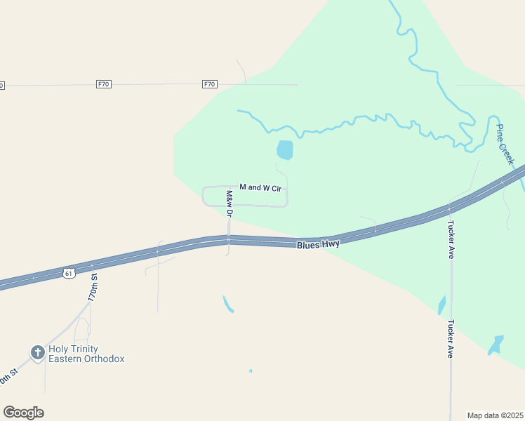 map of restaurants, bars, coffee shops, grocery stores, and more near 3100-3164 M and West Circle in Muscatine