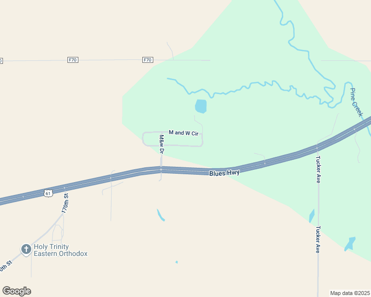 map of restaurants, bars, coffee shops, grocery stores, and more near 3100-3164 M and West Circle in Muscatine