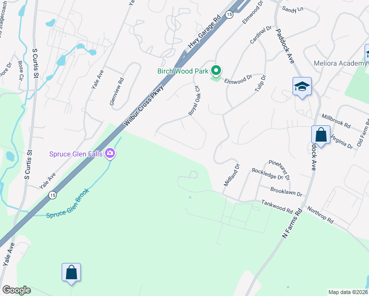 map of restaurants, bars, coffee shops, grocery stores, and more near 126 Stephen Drive in Meriden