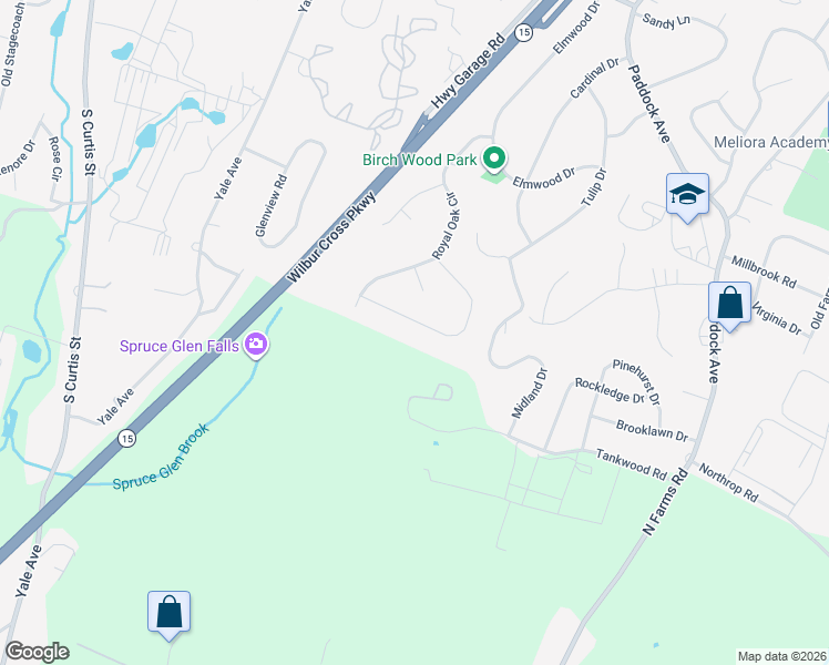map of restaurants, bars, coffee shops, grocery stores, and more near 126 Stephen Drive in Meriden