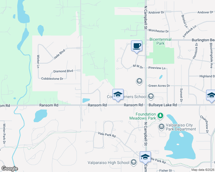 map of restaurants, bars, coffee shops, grocery stores, and more near in Valparaiso