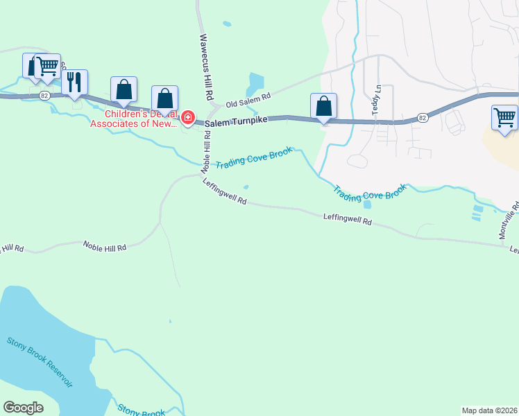 map of restaurants, bars, coffee shops, grocery stores, and more near 210 Noble Hill Road in Montville