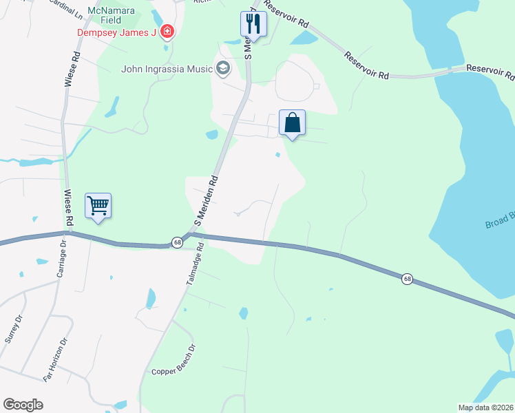 map of restaurants, bars, coffee shops, grocery stores, and more near 5 Edith Court in Cheshire