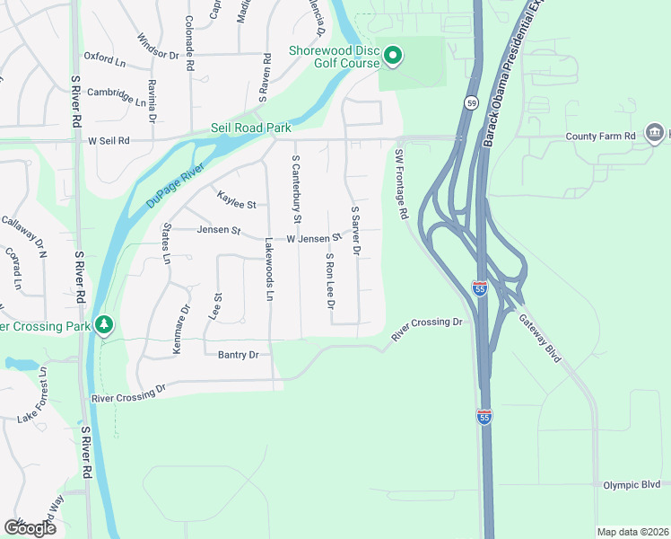 map of restaurants, bars, coffee shops, grocery stores, and more near 20937 South Ron Lee Drive in Shorewood
