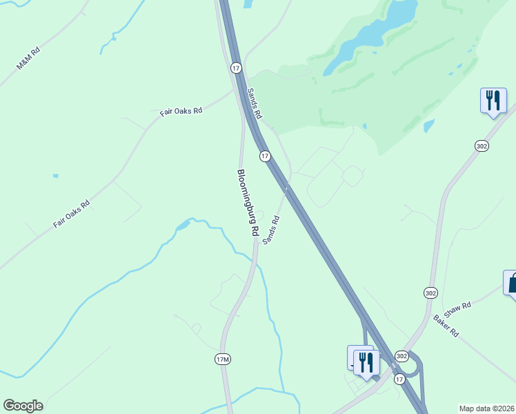 map of restaurants, bars, coffee shops, grocery stores, and more near 5 Bloomingburg Road in Middletown