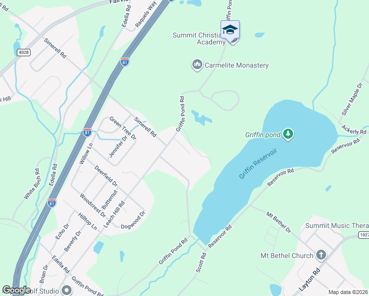 map of restaurants, bars, coffee shops, grocery stores, and more near 4013 Pond View Drive in Lackawanna County